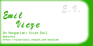 emil vicze business card